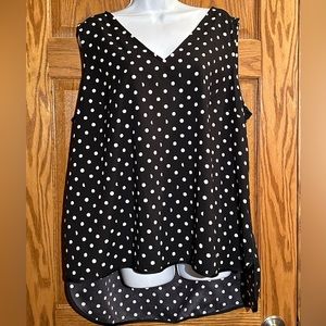 Lane Bryant Sleeveless Tank Polka Dots Size 16